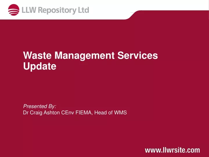 waste management services update