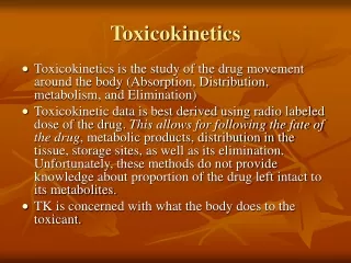 Toxicokinetics