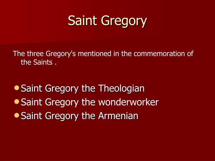 saint gregory