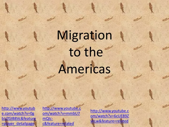 migration to the americas