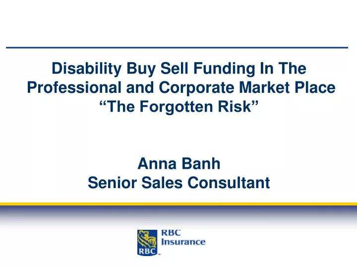 disability buy sell funding in the professional
