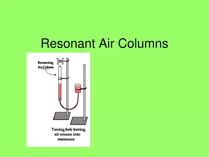 resonant air columns