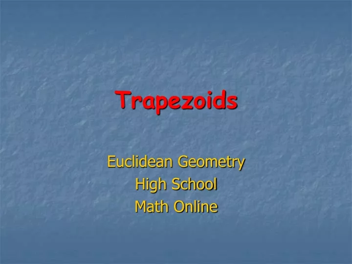 trapezoids