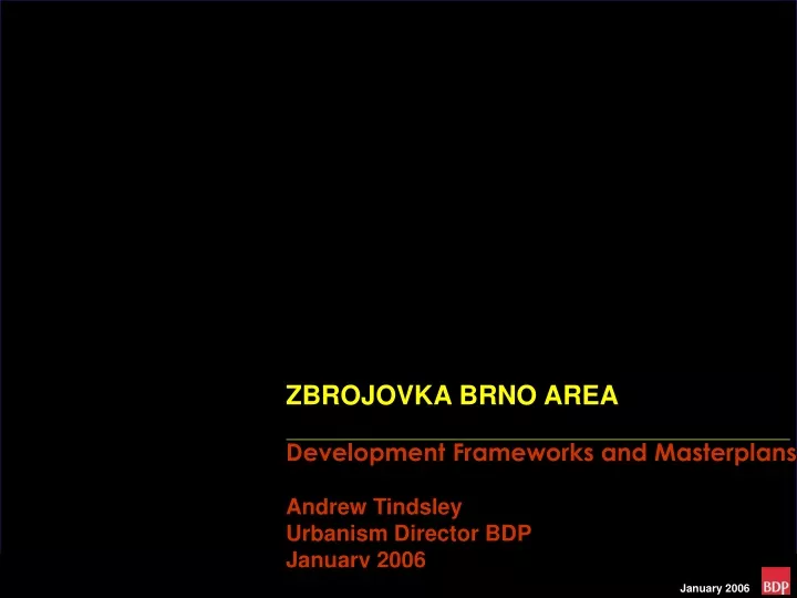 zbrojovka brno area development frameworks
