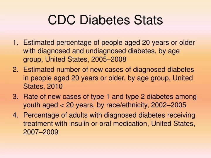 cdc diabetes stats