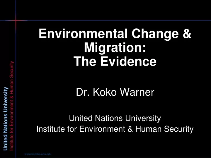 environmental change migration the evidence