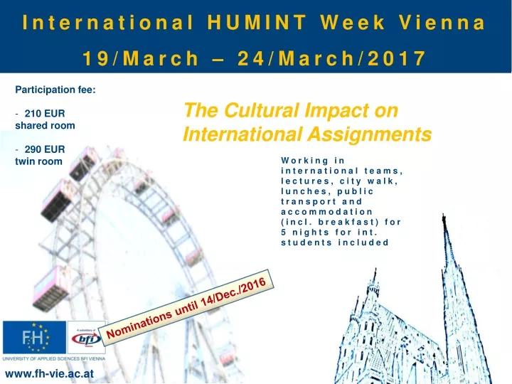international humint week vienna 19 march