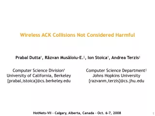 Wireless ACK Collisions Not Considered Harmful