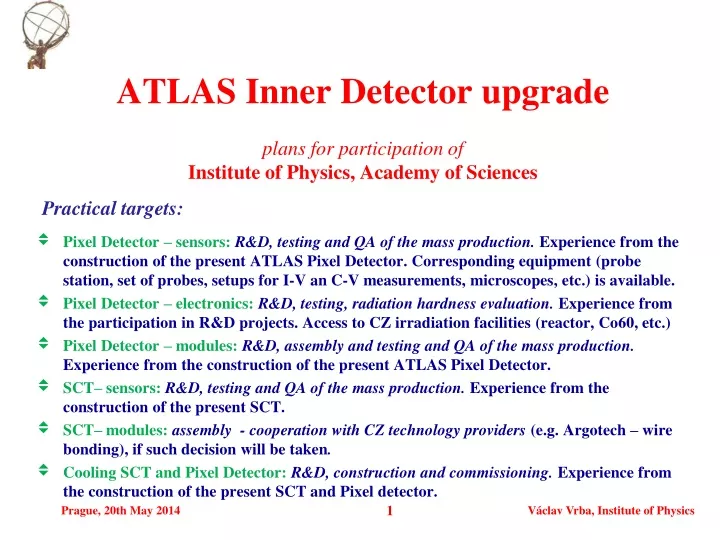 atlas inner detector upgrade plans for participation of institute of physics academy of sciences