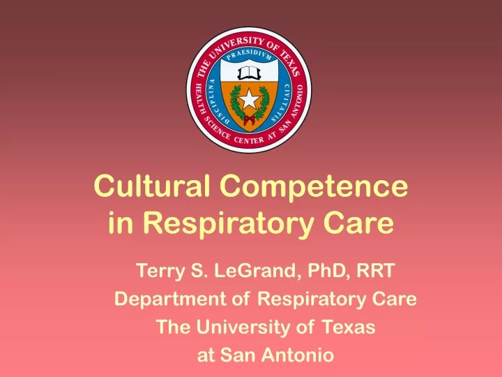 cultural competence in respiratory care