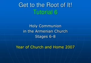 Get to the Root of It! Tutorial 6