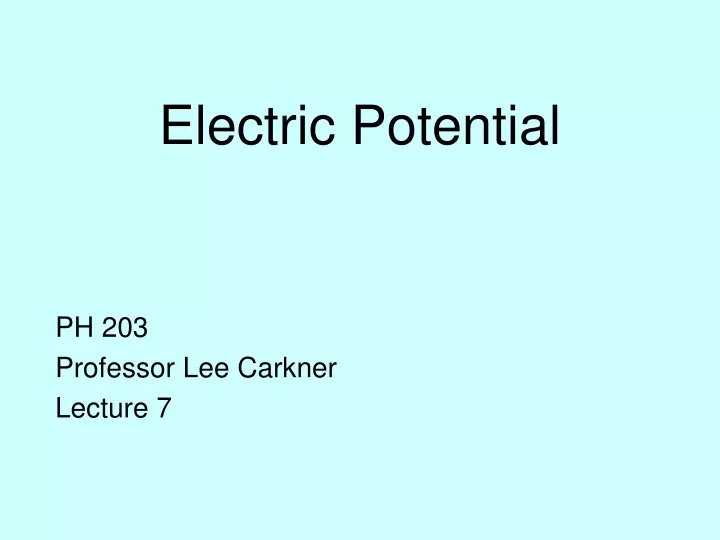 electric potential