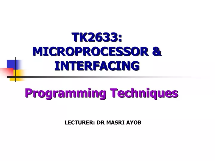 tk2633 microprocessor interfacing