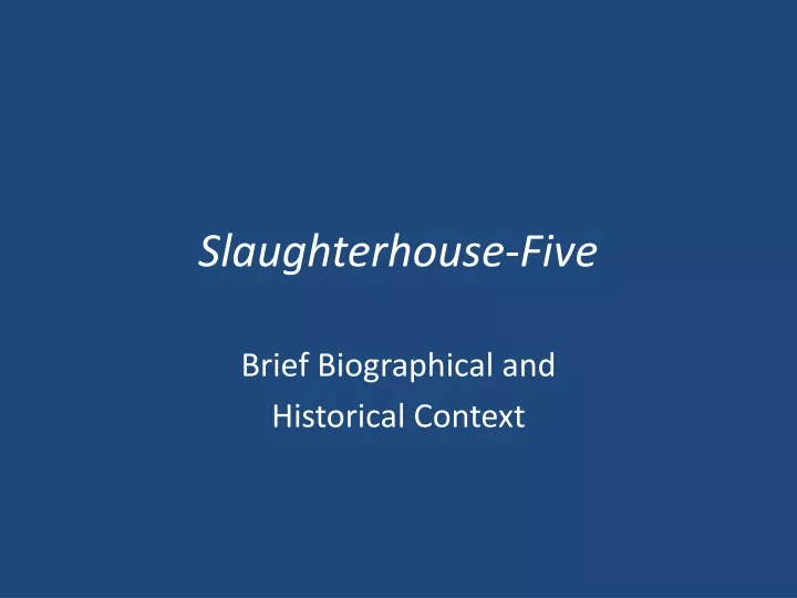 slaughterhouse five