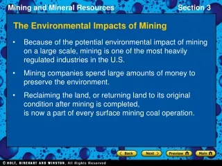 The Environmental Impacts of Mining