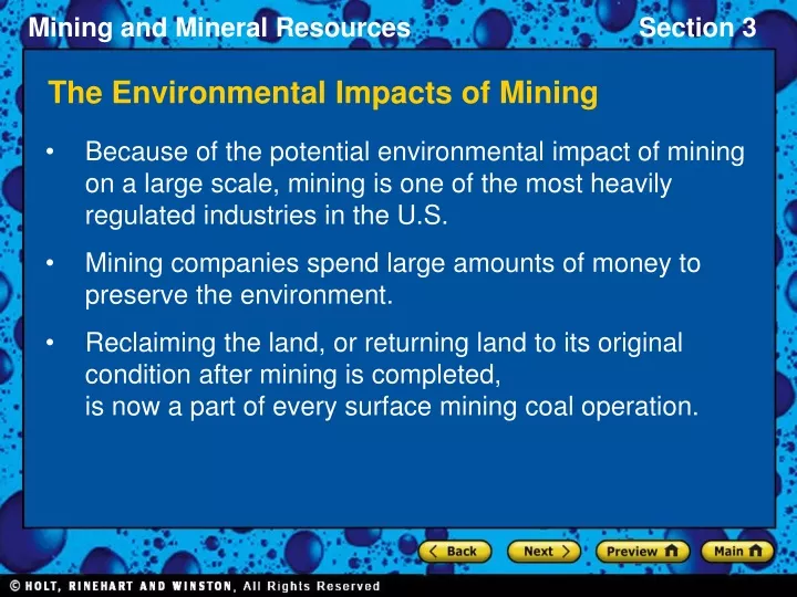the environmental impacts of mining
