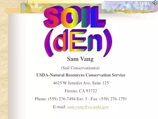 Sam Vang  (Soil Conservationist)