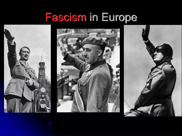 fascism in europe