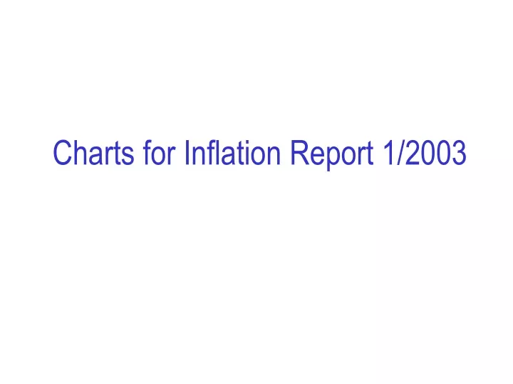 charts for inflation report 1 2003