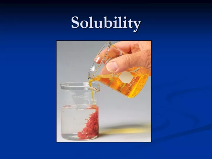 solubility