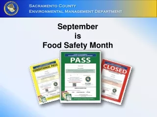 September  is  Food Safety Month