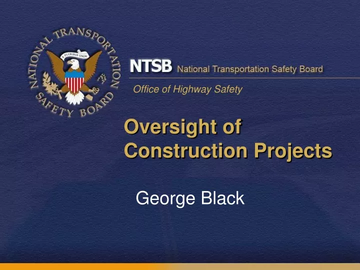 oversight of construction projects