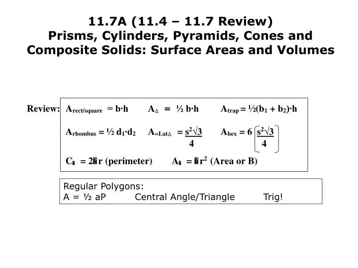 11 7a 11 4 11 7 review prisms cylinders pyramids