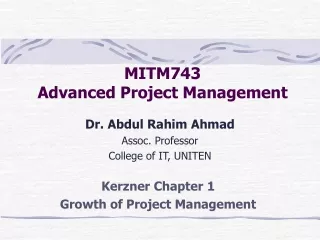 MITM743 Advanced Project Management