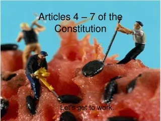 Articles 4 – 7 of the Constitution