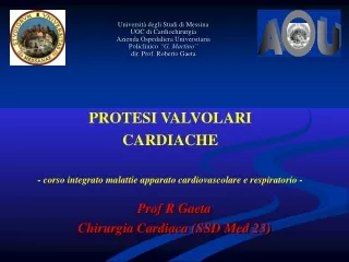 Prof R Gaeta  Chirurgia Cardiaca (SSD Med 23)