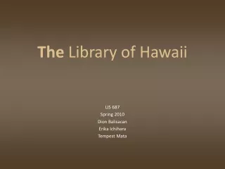 The  Library of Hawaii