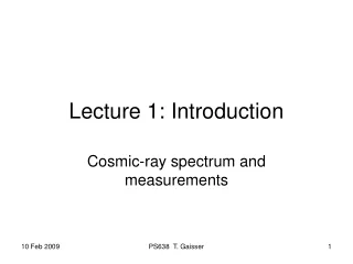 Lecture 1: Introduction