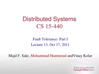 Distributed Systems CS 15-440