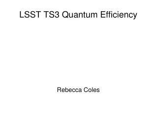 LSST TS3 Quantum Efficiency