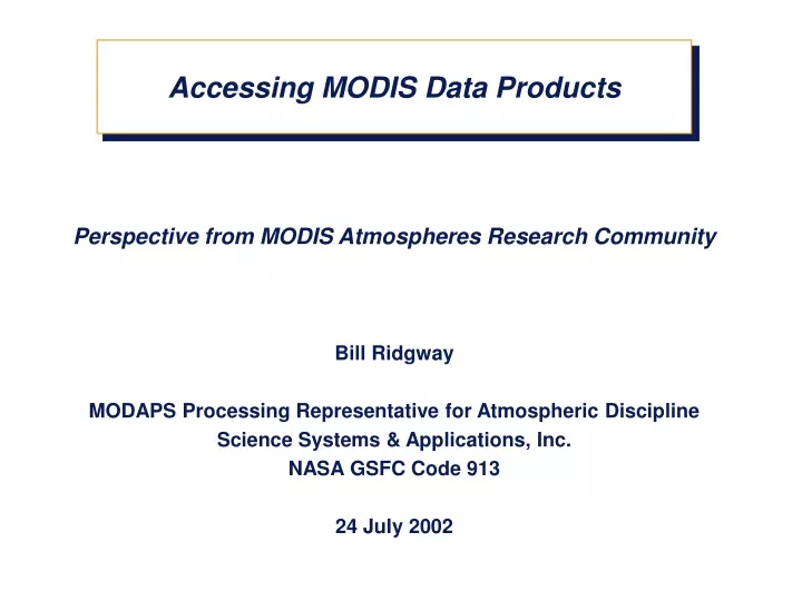accessing modis data products