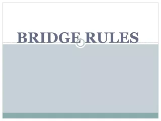 BRIDGE RULES