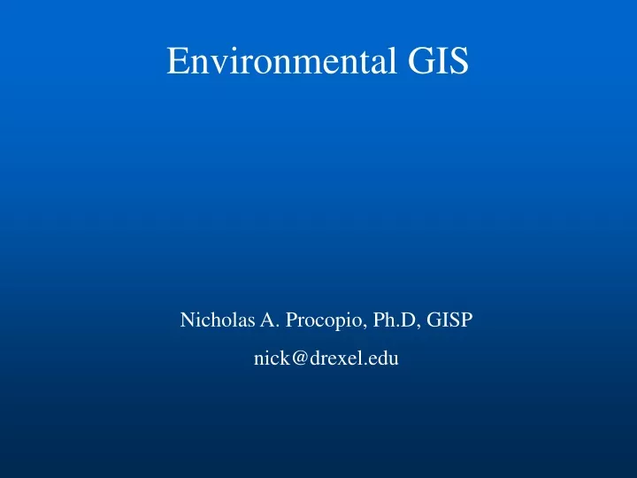 environmental gis