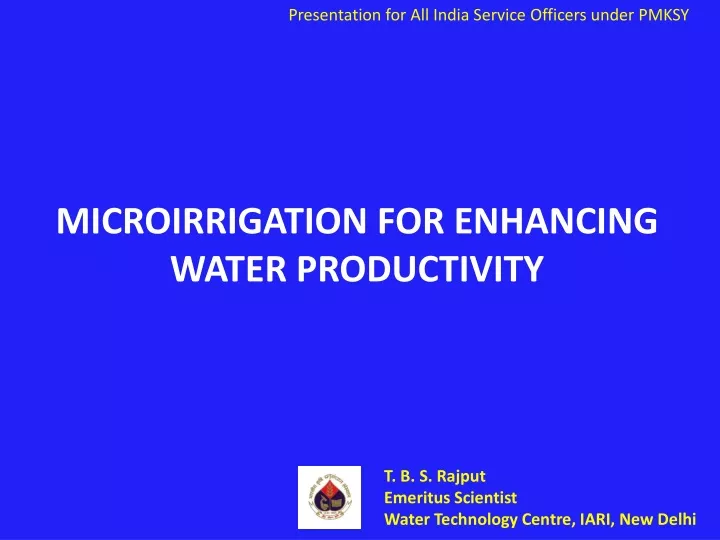 presentation for all india service officers under