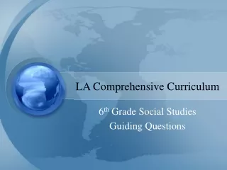 LA Comprehensive Curriculum