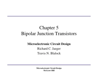 Chapter 5 Bipolar Junction Transistors