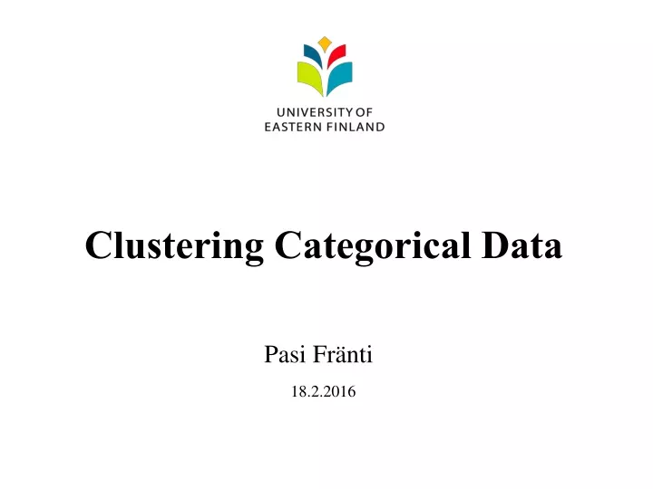 clustering categorical data