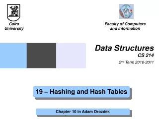 Data Structures CS 214  2 nd  Term 2010-2011