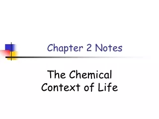 Chapter 2 Notes