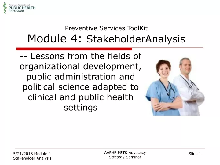 preventive services toolkit module 4 stakeholderanalysis