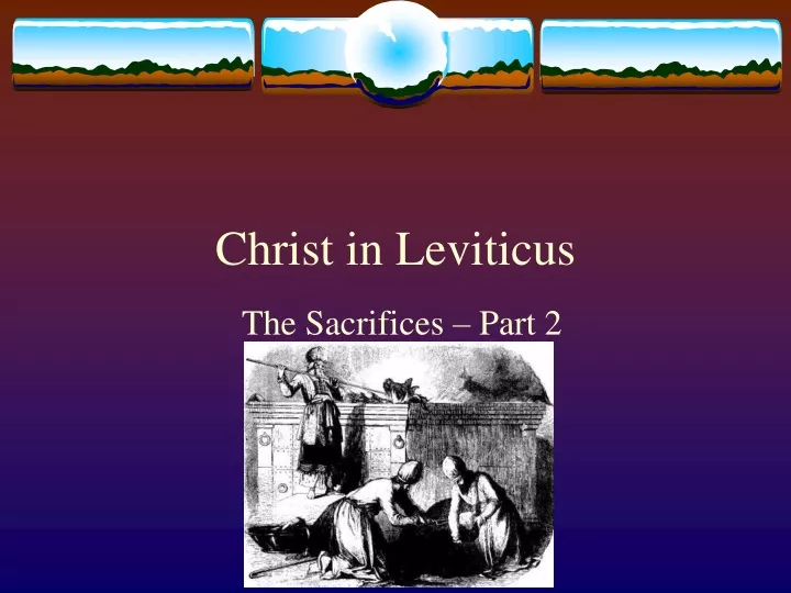 christ in leviticus