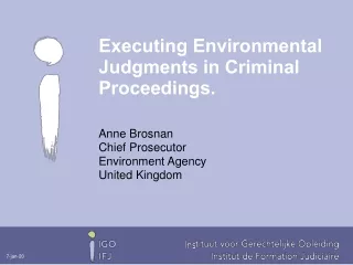 Anne Brosnan Chief Prosecutor  Environment Agency United Kingdom