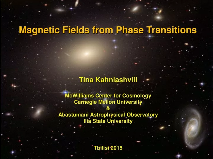 magnetic fields from phase transitions