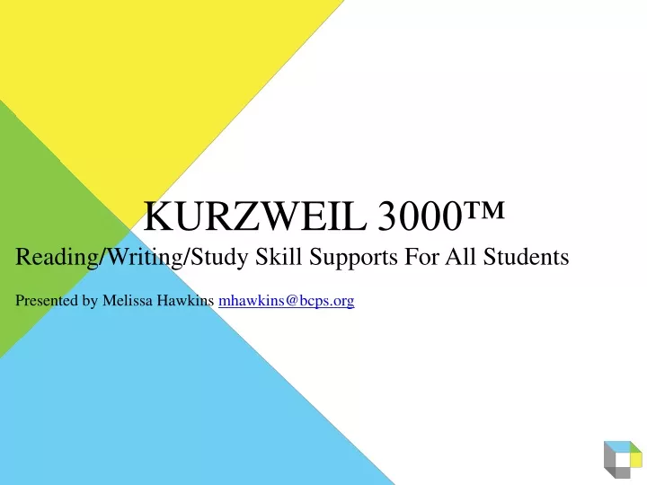 kurzweil 3000 reading writing study skill