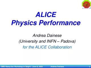 ALICE Physics Performance