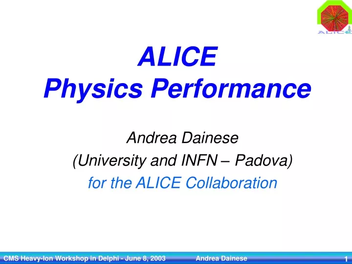 alice physics performance